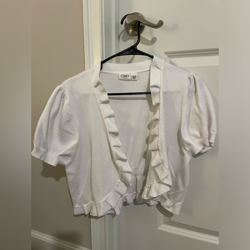 Women’s Short Sleeve Cropped Sweater